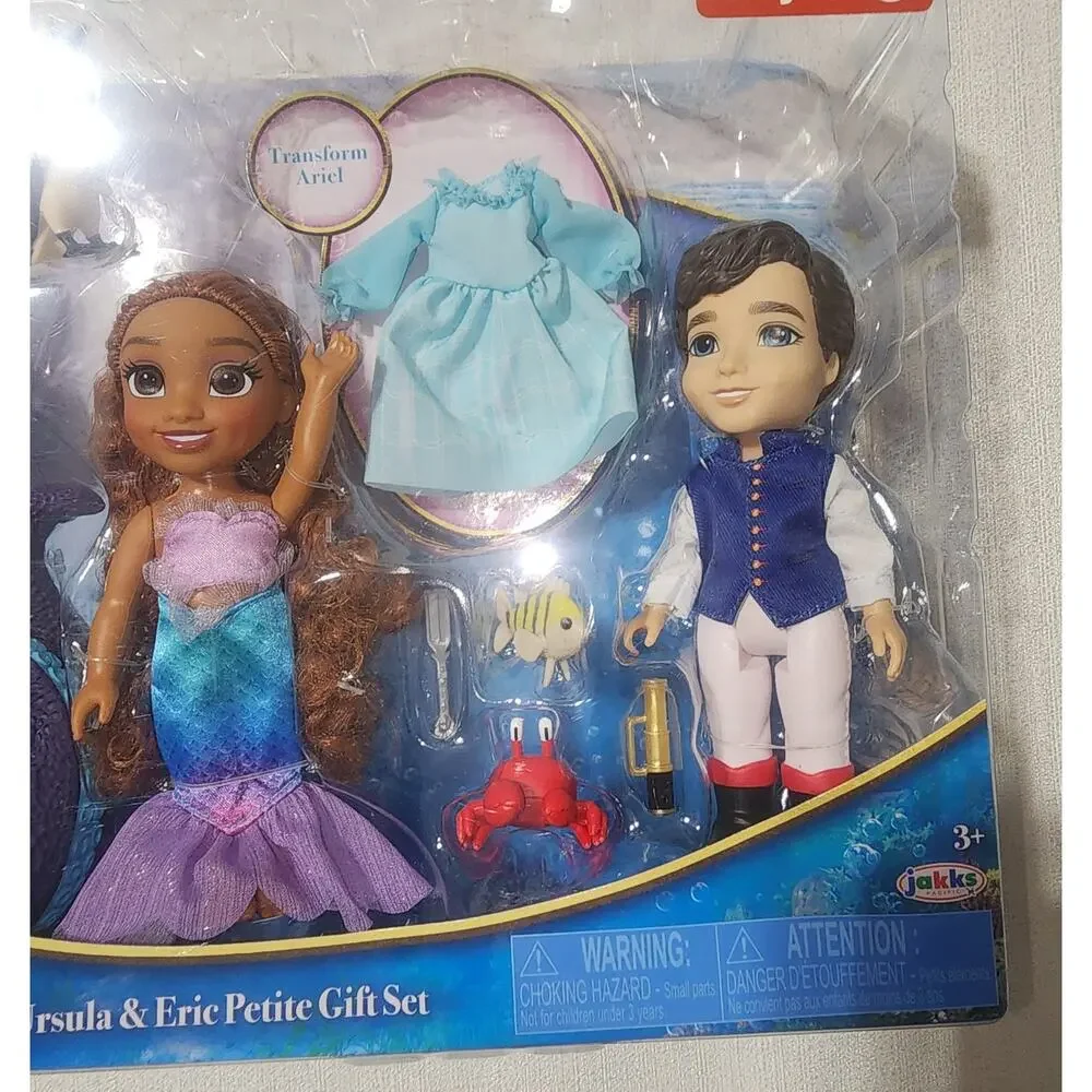 The little mermaid Ariel, Ursula and Eric petite gift set